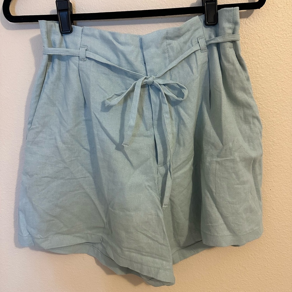 Love Tree High Waist Light Blue Shorts